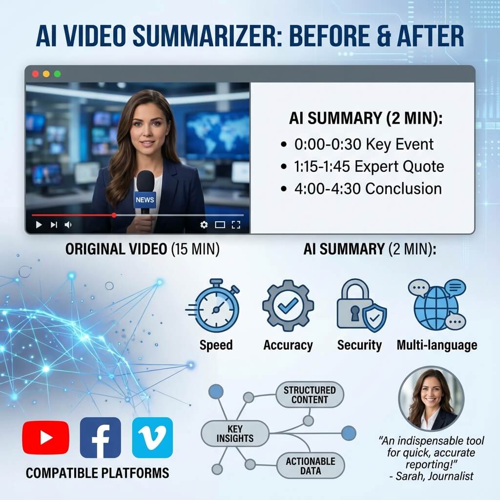 AI Video Summarizer Free for Journalists